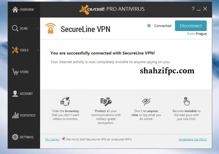 how to view avast secureline license